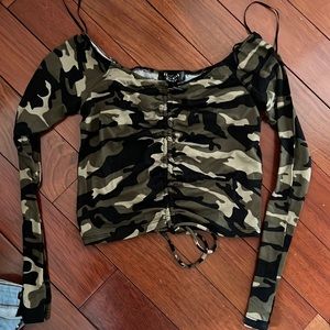 Long Sleeve Camo Top